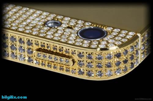 Altın ve Elmas Kaplanmış iPhone 5-1