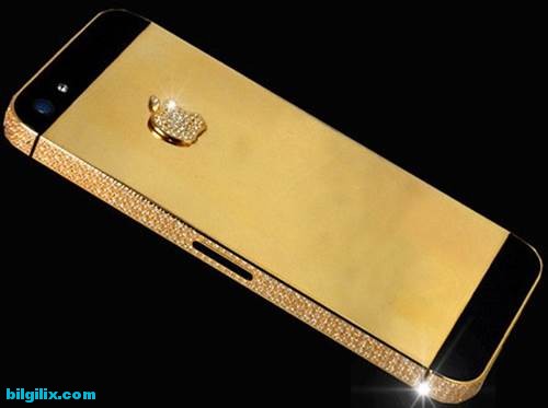 Altın ve Elmas Kaplanmış iPhone 5-4