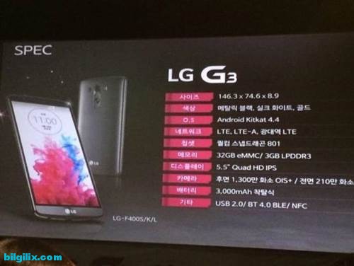 LG G3 Teknik Özellikleri