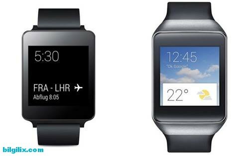 Samsung Gear Live ve LG G Watch karşılaştırma