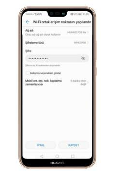 Huawei P20 Lite İnterneti Paylaşıma Açma ve Kapatma (Hotspot)