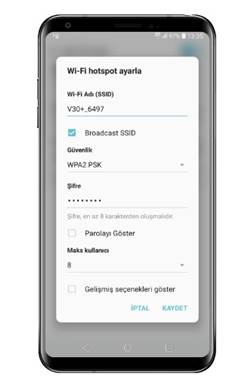 LG V30 Plus İnterneti Paylaşıma Açma ve Kapatma (Hotspot)