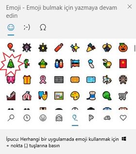 Windows 10'da noel ağacı emojisi nasıl yazılır