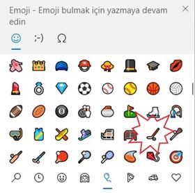 Windows 10'da Buz Hokeyi Emojisi
