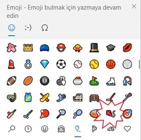 Windows 10'da Uçurtma Emojisi