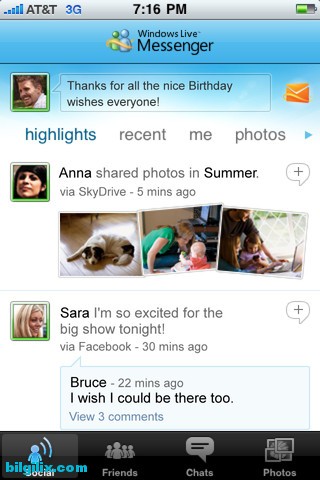 Windows Live Messenger, mobil, mesajlaşma